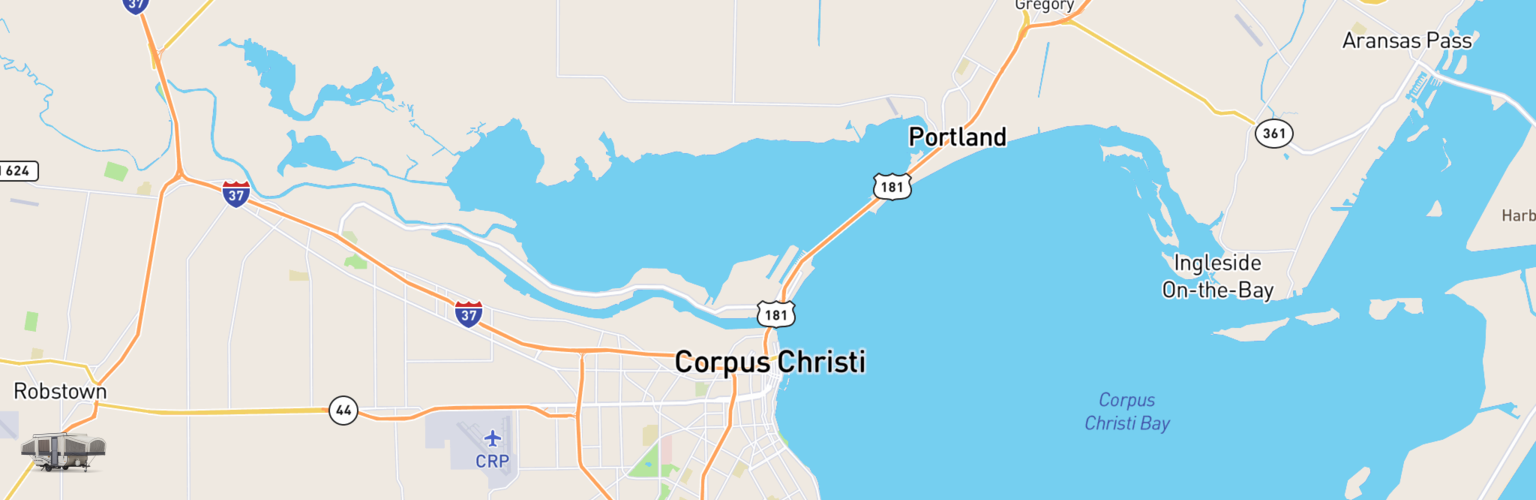 Pop Up Rentals Map Corpus Christi, TX