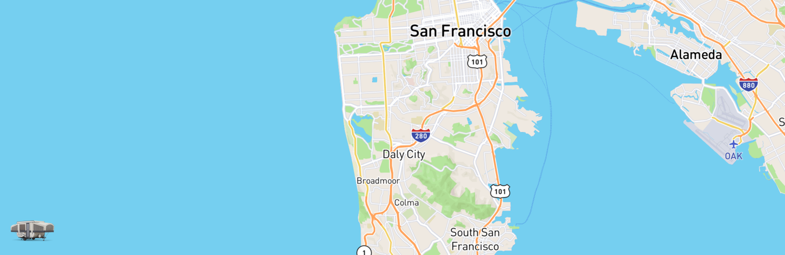 Pop Up Rentals Map Daly City, CA