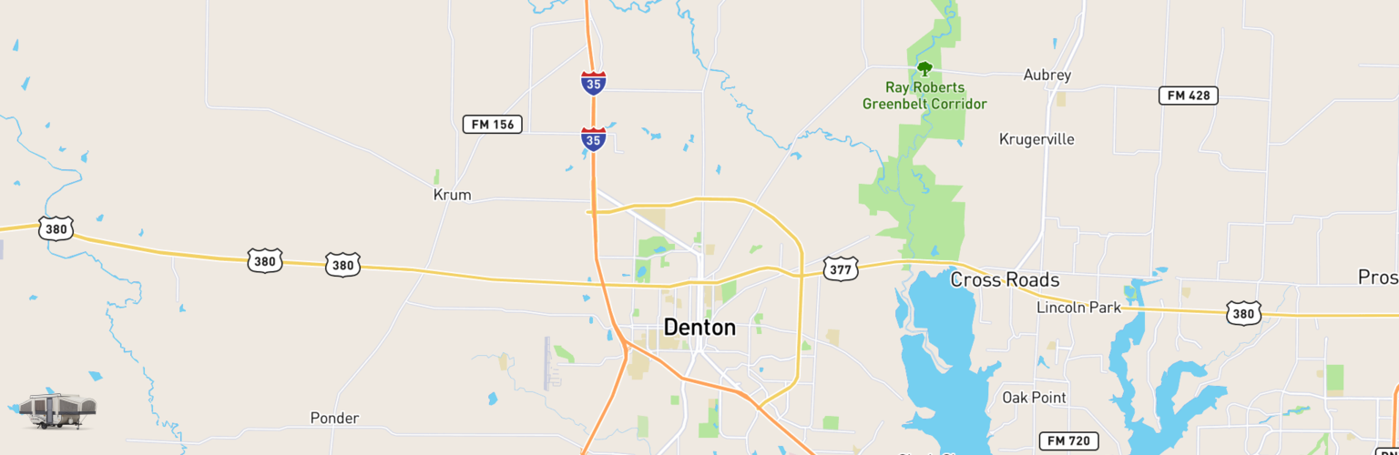 Pop Up Rentals Map Denton, TX