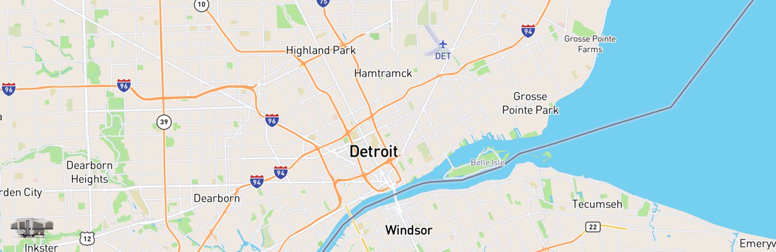 Pop Up Rentals Map Detroit, MI