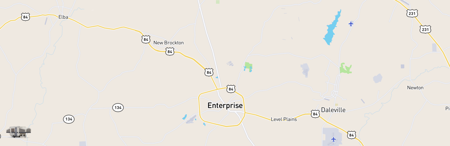 Pop Up Rentals Map Enterprise, AL