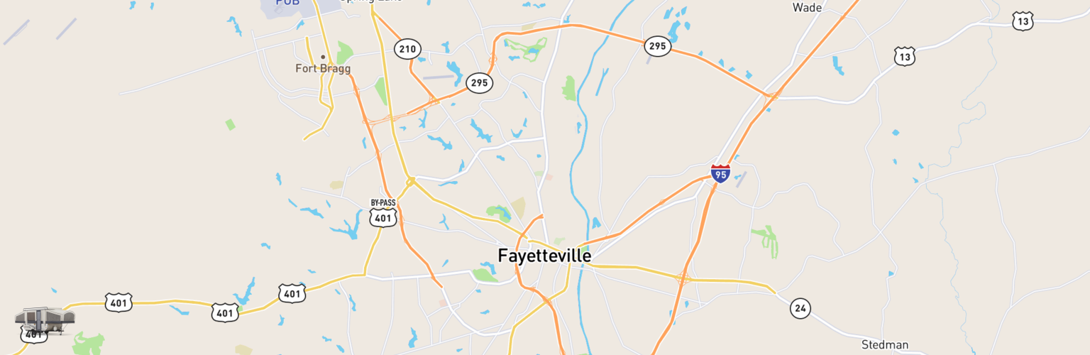 Pop Up Rentals Map Fayetteville, NC