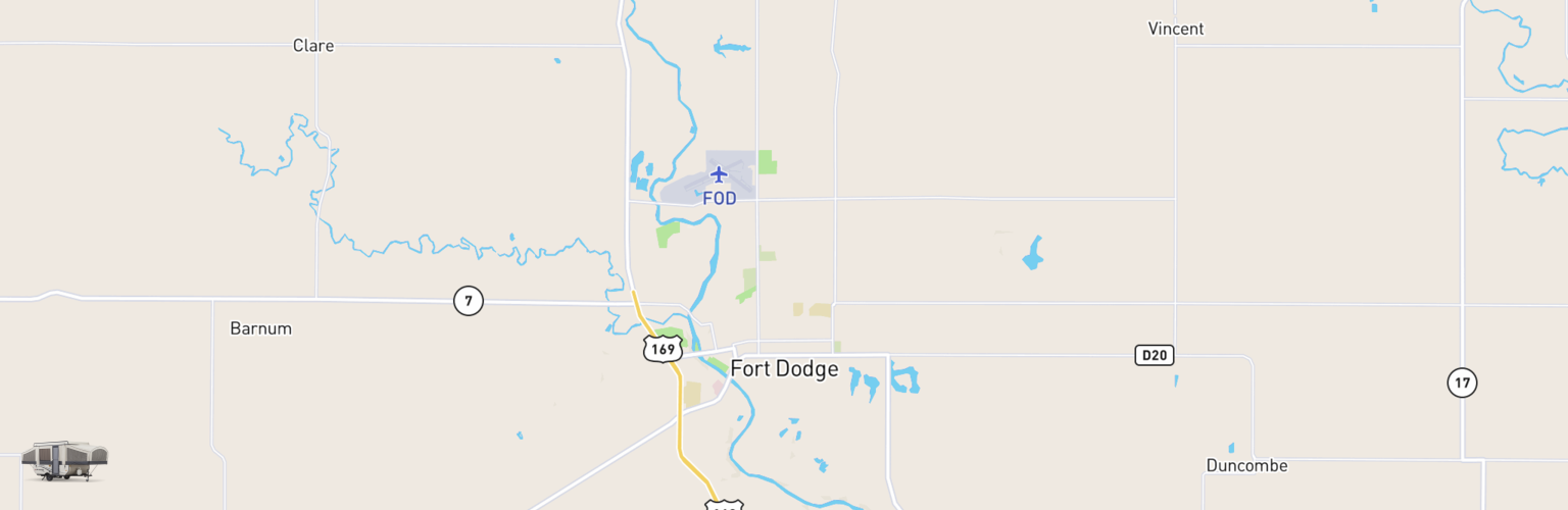 Pop Up Rentals Map Fort Dodge, IA