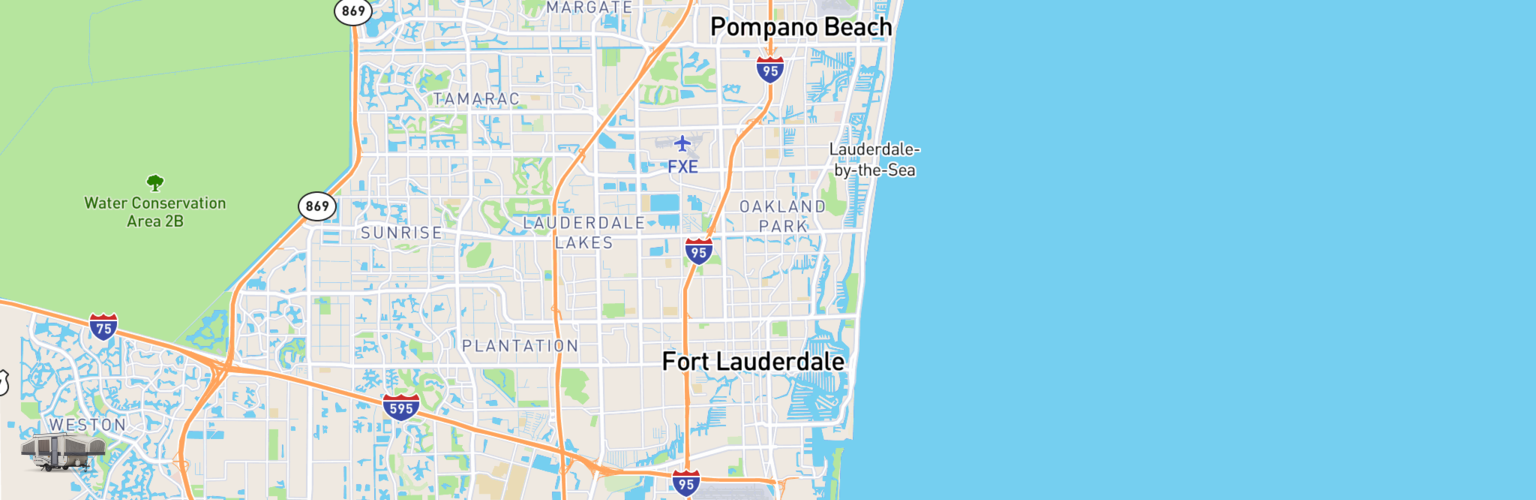 Pop Up Rentals Map Fort Lauderdale, FL