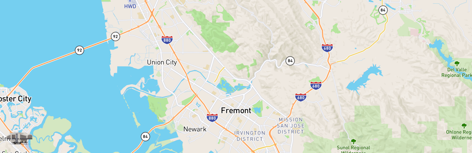 Pop Up Rentals Map Fremont, CA