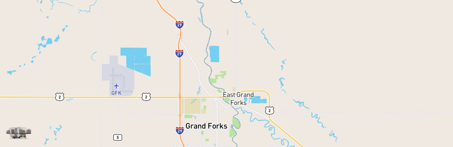 Pop Up Rentals Map Grand Forks, ND