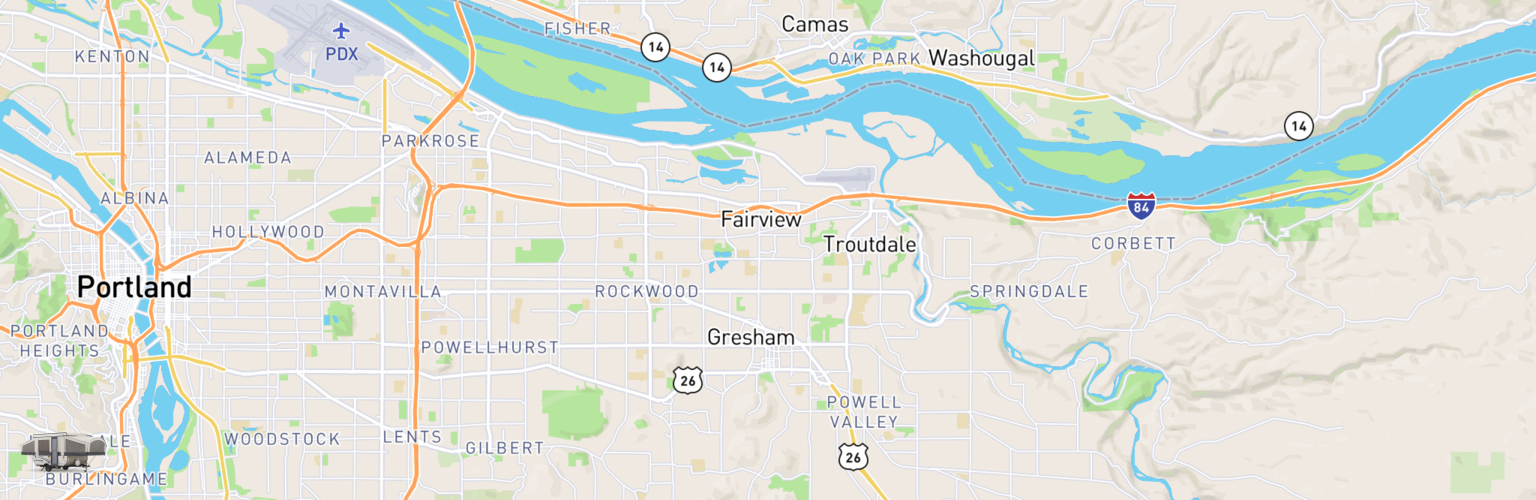 Pop Up Rentals Map Gresham, OR