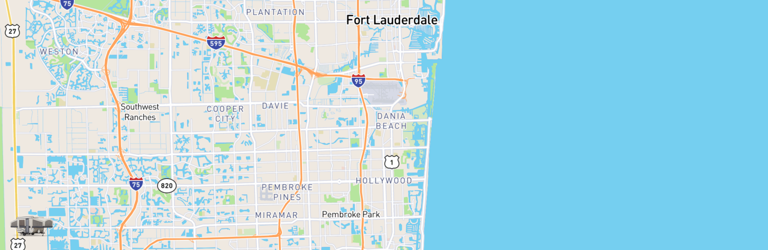 Pop Up Rentals Map Hollywood, FL