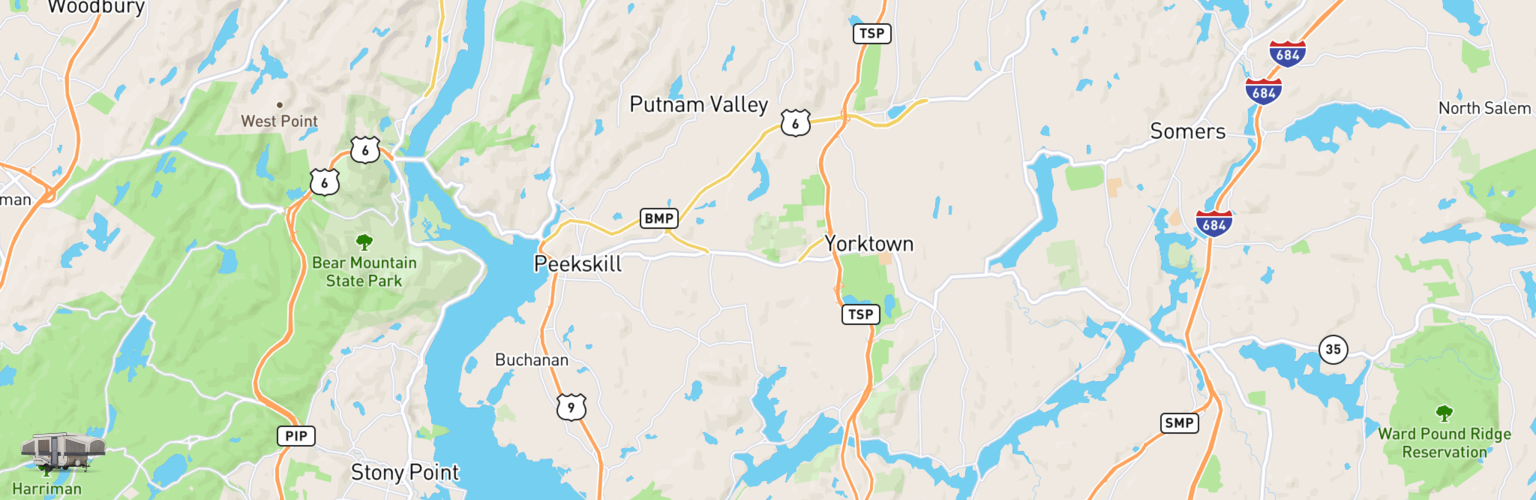 Pop Up Rentals Map Hudson Valley, NY