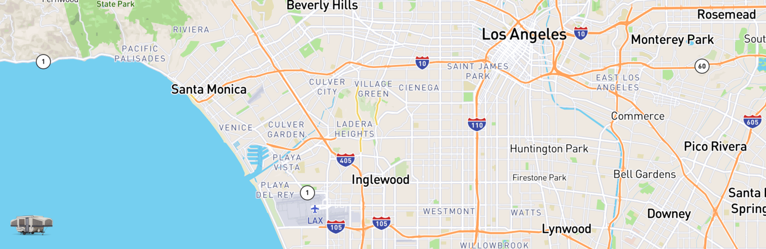 Pop Up Rentals Map Inglewood, CA