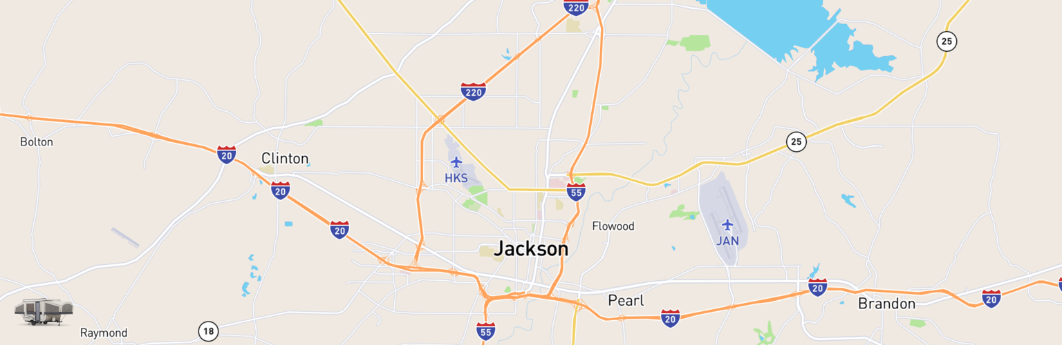 Pop Up Rentals Map Jackson, MS
