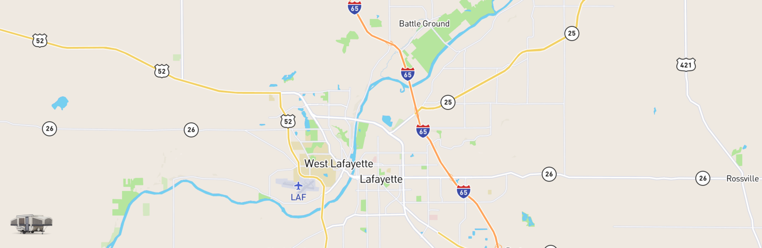 Pop Up Rentals Map Lafayette, IN