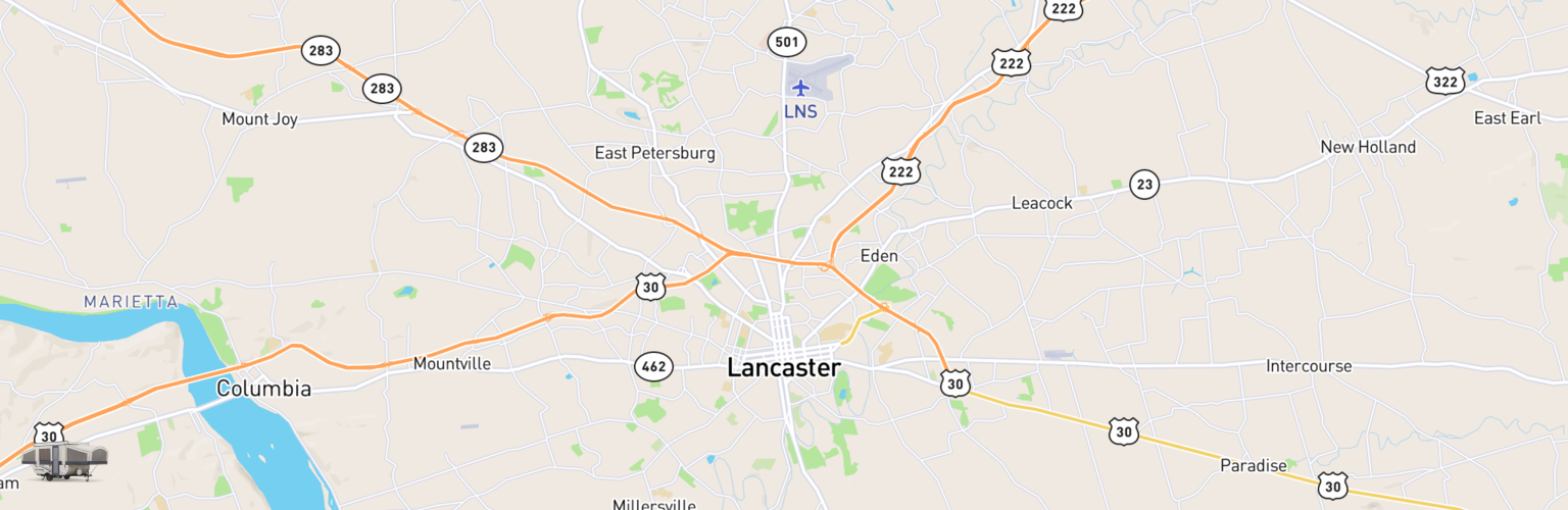 Pop Up Rentals Map Lancaster, PA