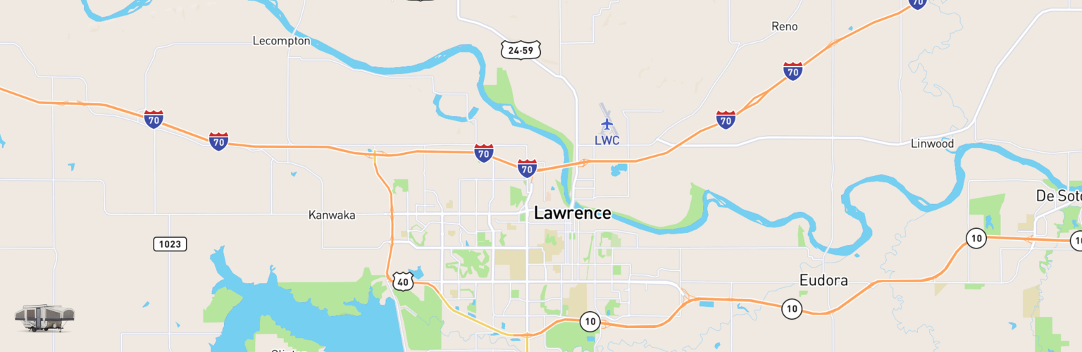 Pop Up Rentals Map Lawrence, KS