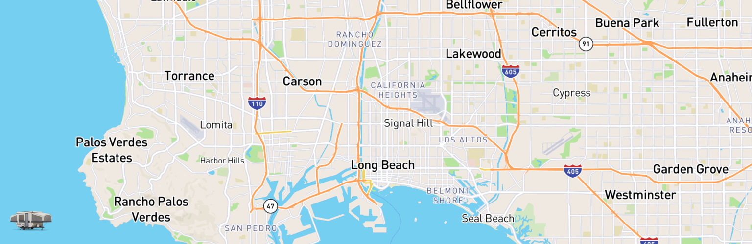 Pop Up Rentals Map Long Beach, CA