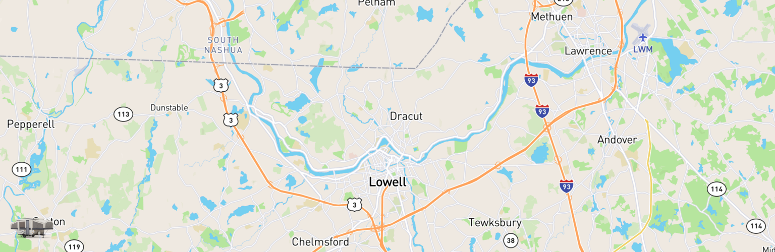 Pop Up Rentals Map Lowell, MA