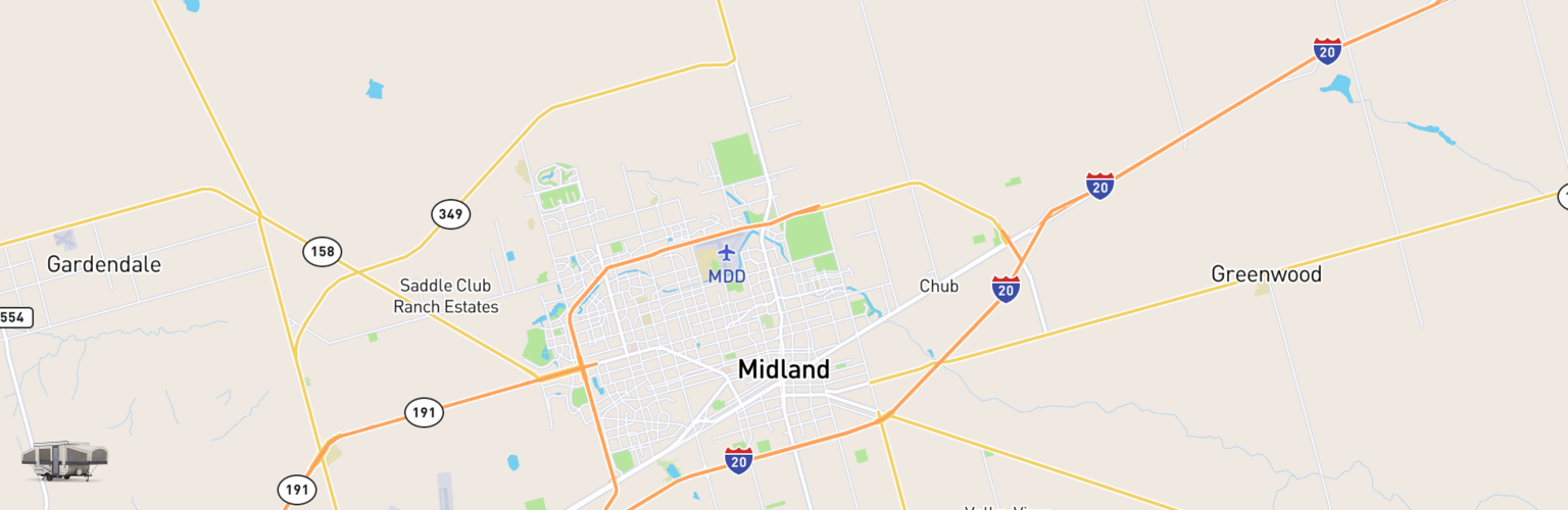 Pop Up Rentals Map Midland, TX