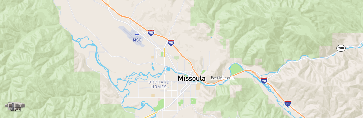 Pop Up Rentals Map Missoula, MT