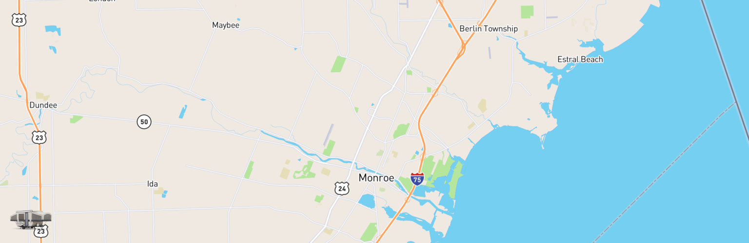 Pop Up Rentals Map Monroe, MI