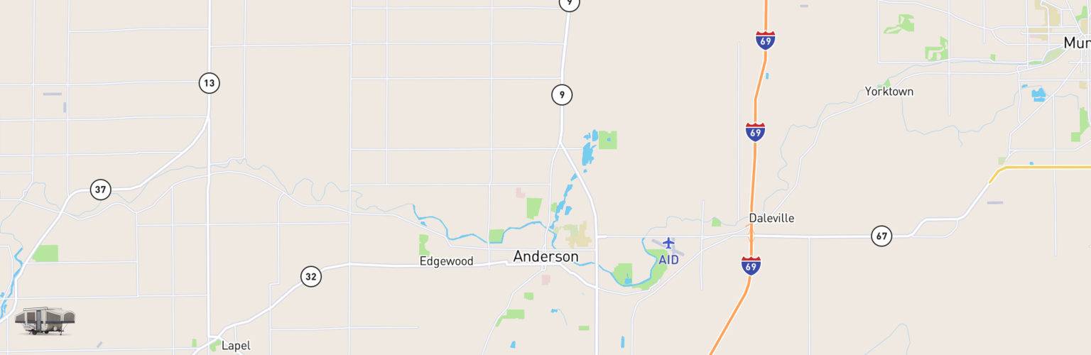 Pop Up Rentals Map Muncie Anderson, IN