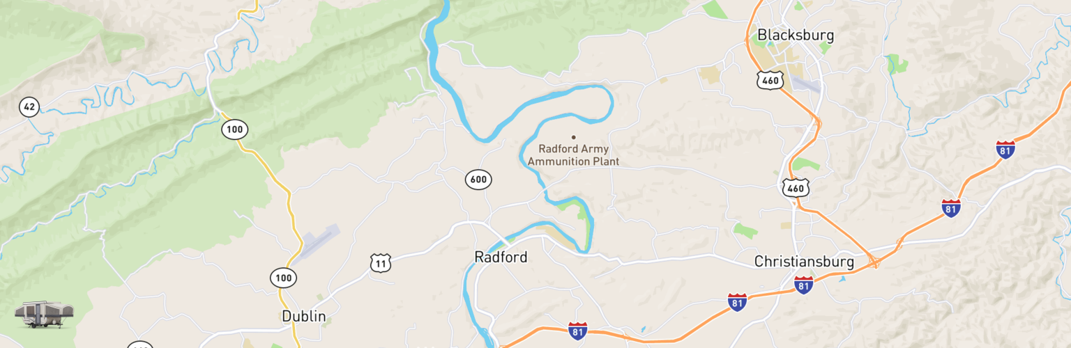 Pop Up Rentals Map New River Valley, VA