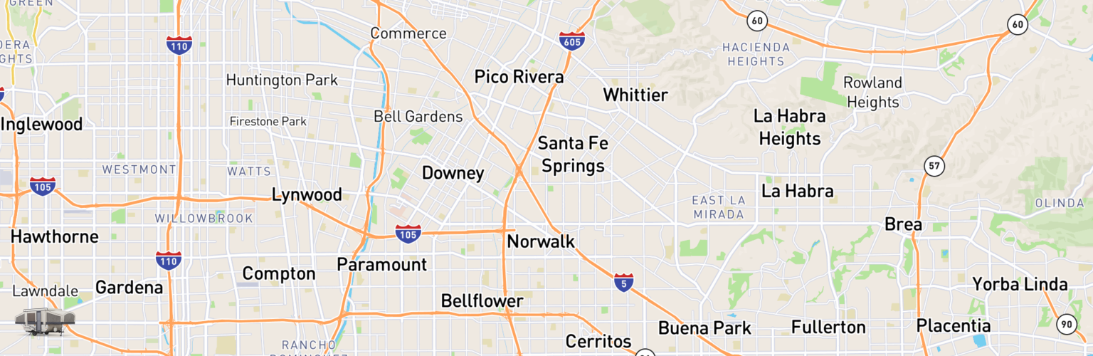 Pop Up Rentals Map Norwalk, CA