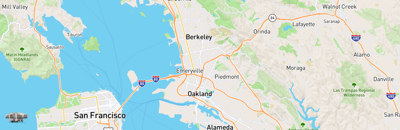 Pop Up Rentals Map Oakland, CA