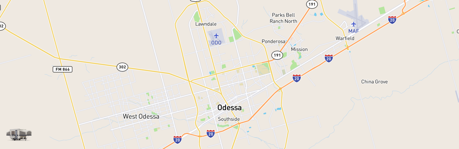 Pop Up Rentals Map Odessa, TX