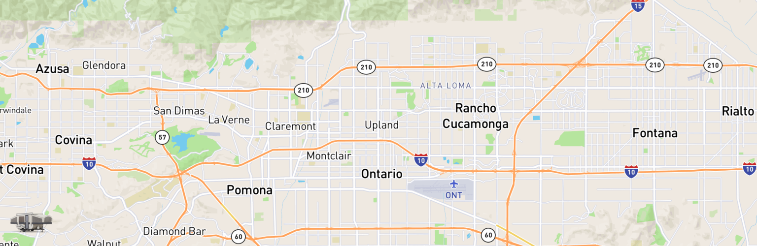 Pop Up Rentals Map Ontario, CA