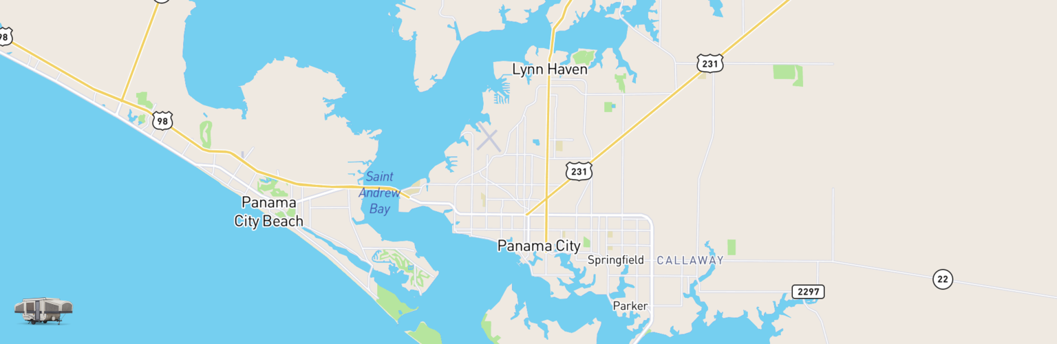 Pop Up Rentals Map Panama City, FL
