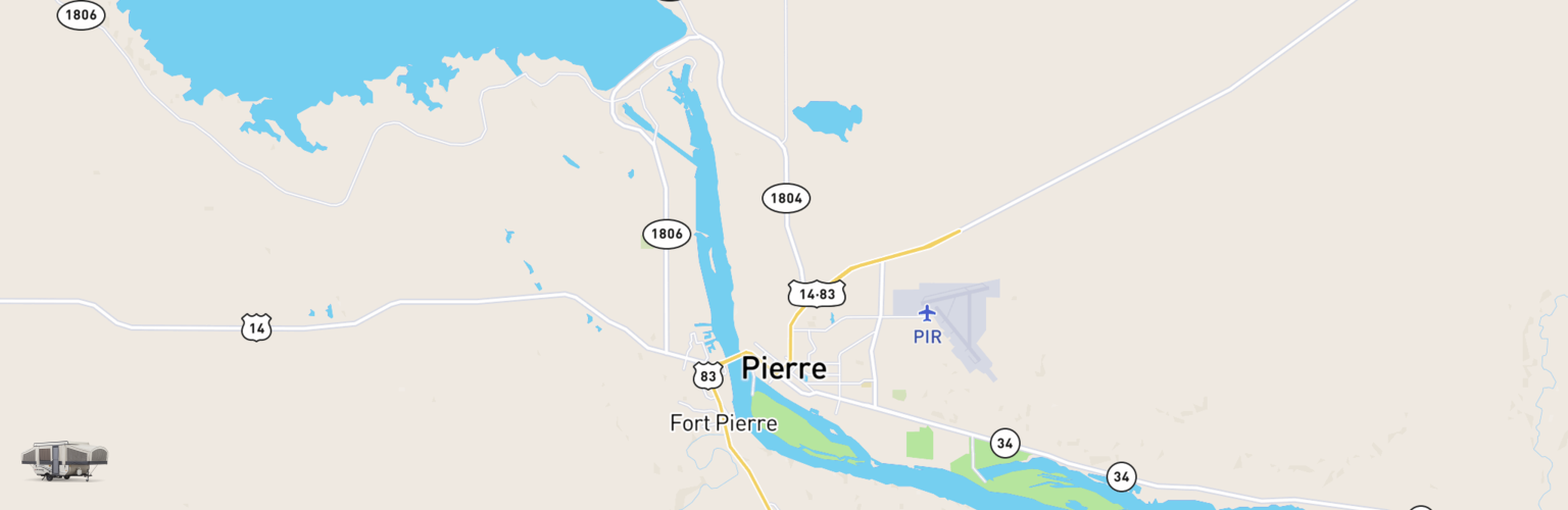 Pop Up Rentals Map Pierre, SD
