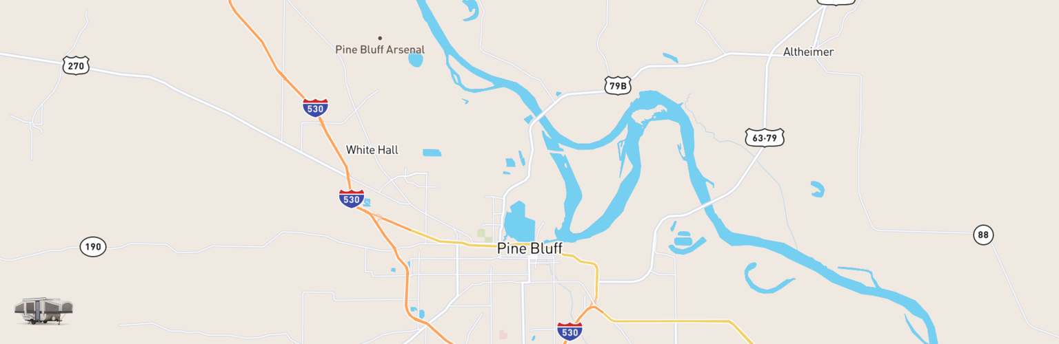 Pop Up Rentals Map Pine Bluff, AR