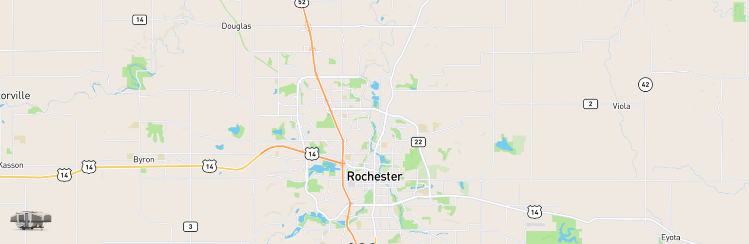 Pop Up Rentals Map Rochester, MN