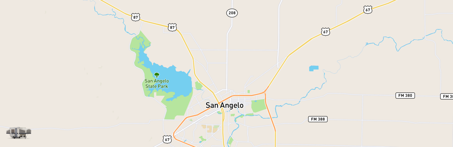 Pop Up Rentals Map San Angelo, TX