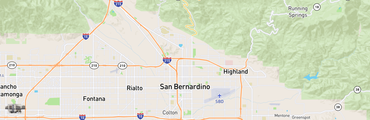Pop Up Rentals Map San Bernardino, CA