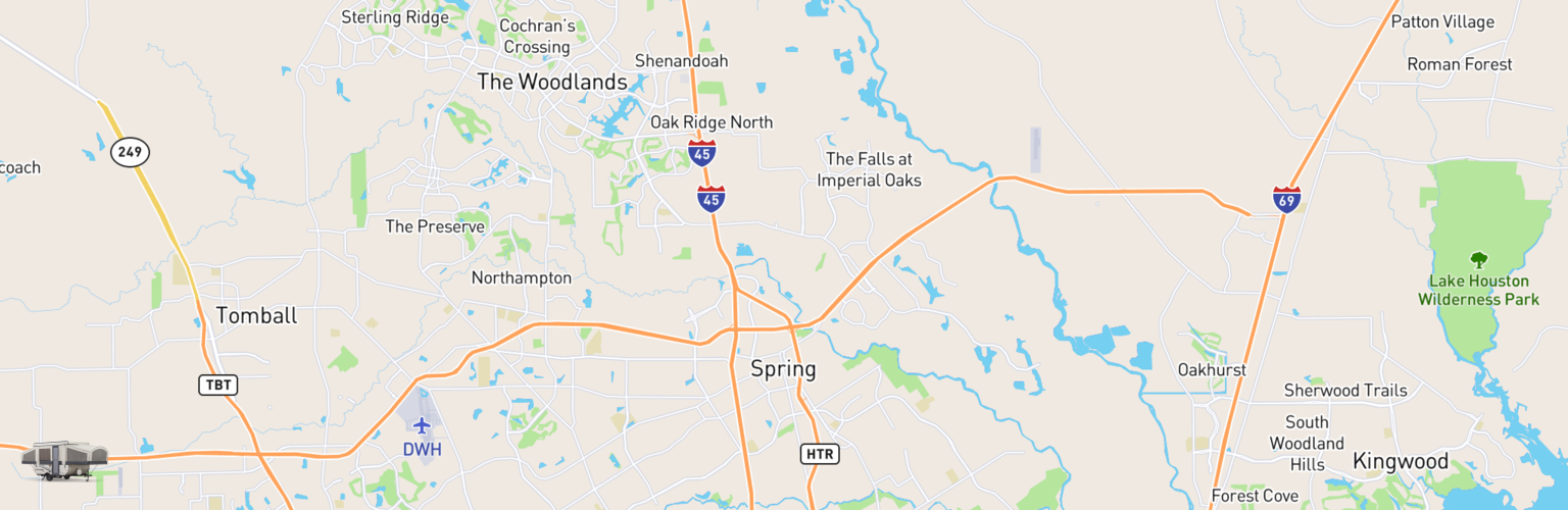 Pop Up Rentals Map Spring, TX