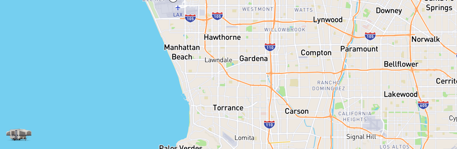Pop Up Rentals Map Torrance, CA