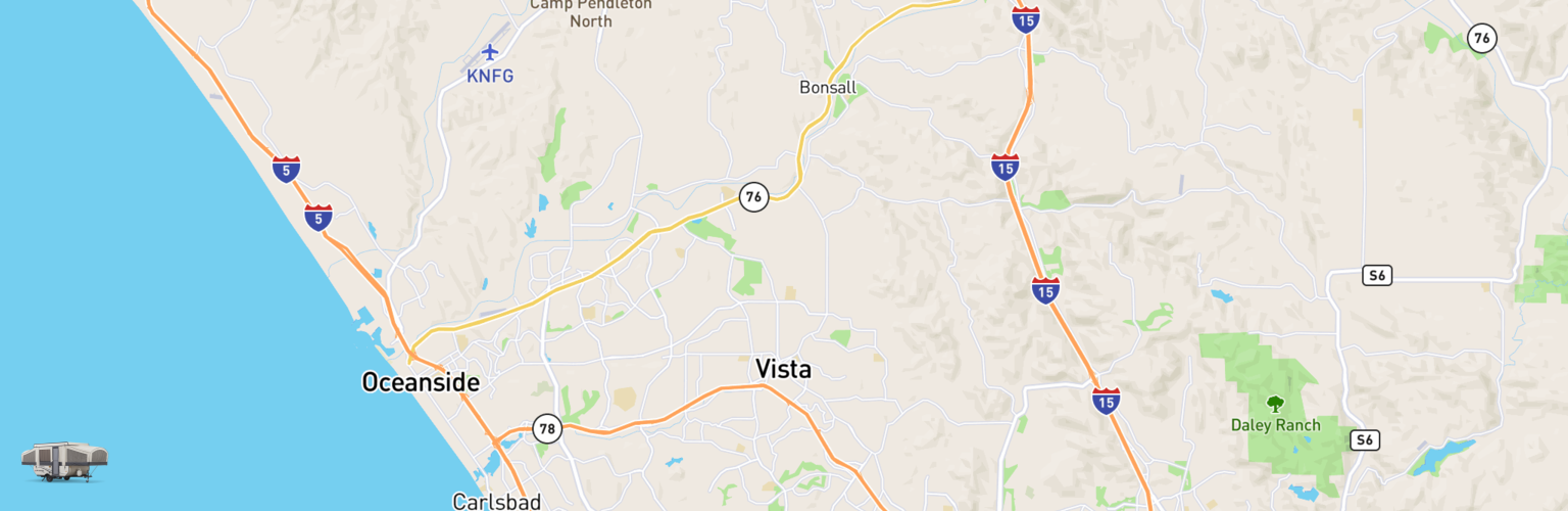 Pop Up Rentals Map Vista, CA