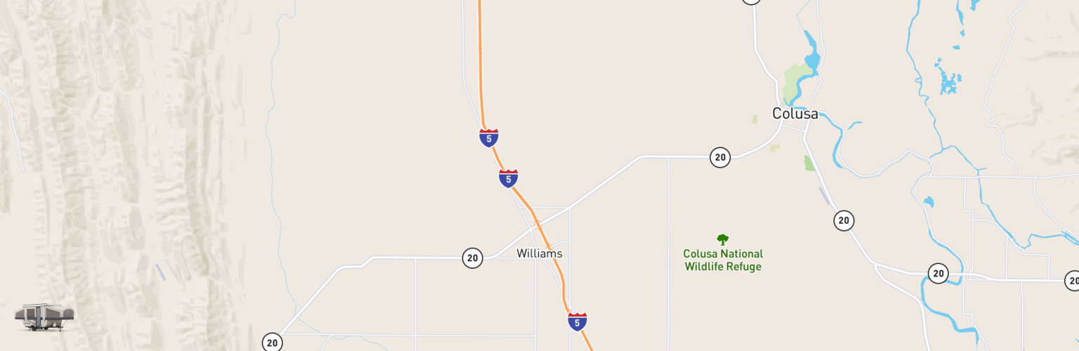 Pop Up Rentals Map Williams, CA