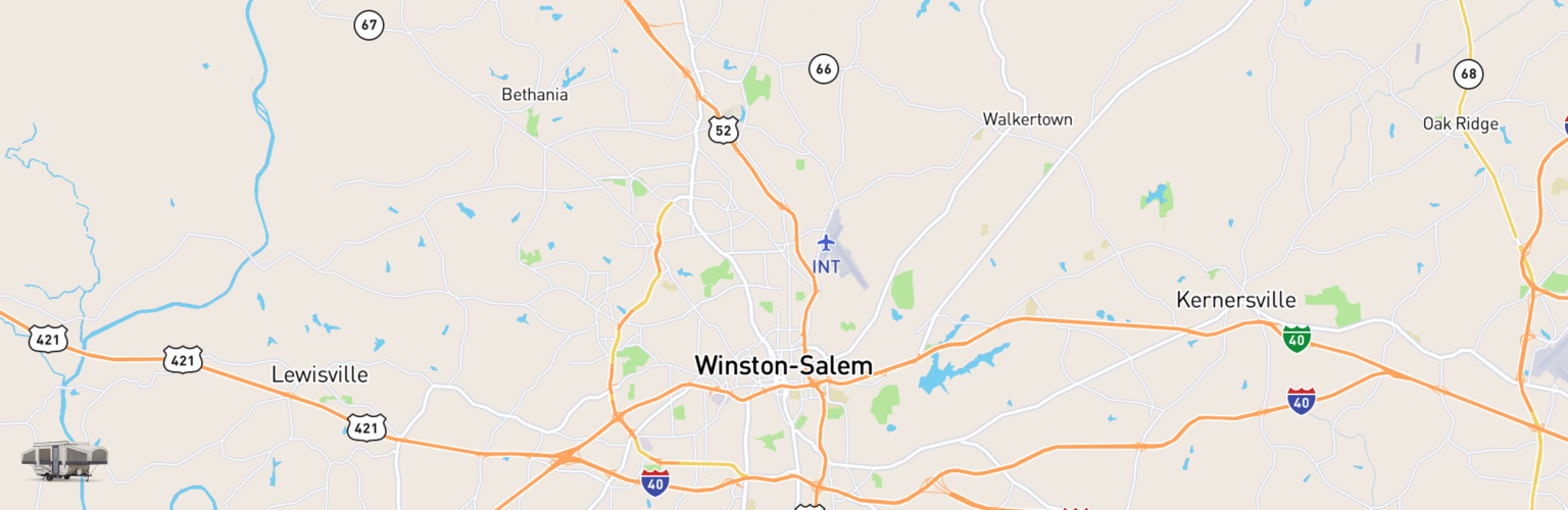 Pop Up Rentals Map Winston Salem, NC