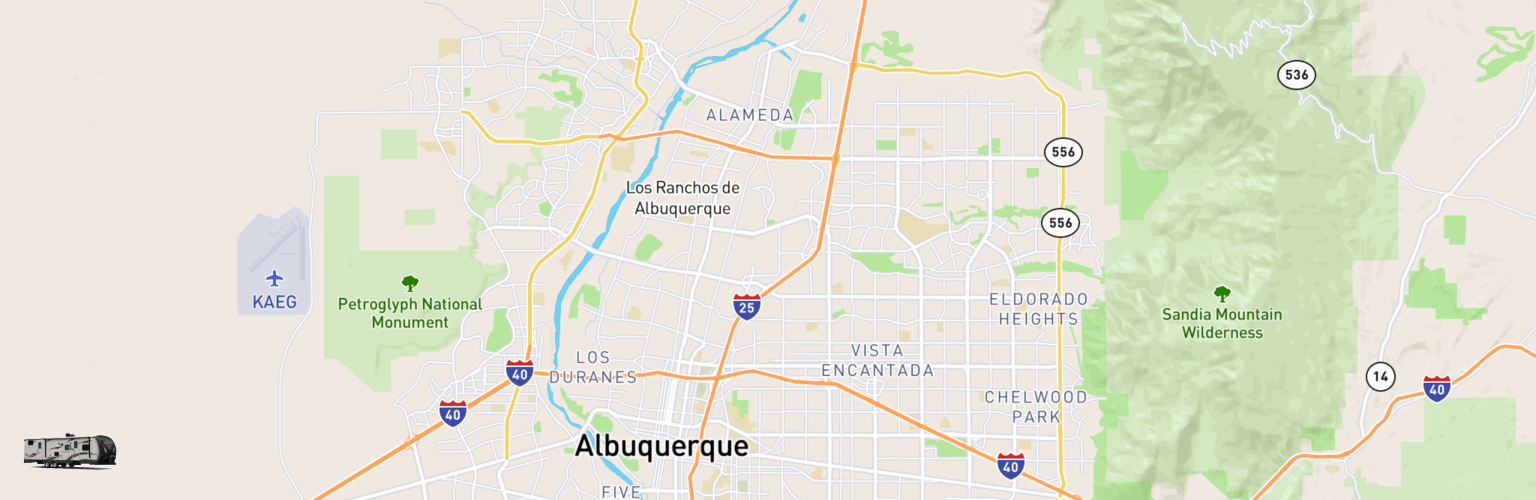 Travel Trailer Rentals Map Albuquerque, NM
