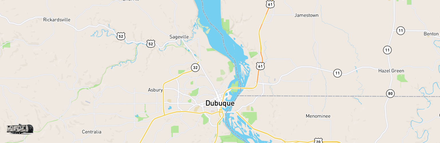 Travel Trailer Rentals Map Dubuque, IA