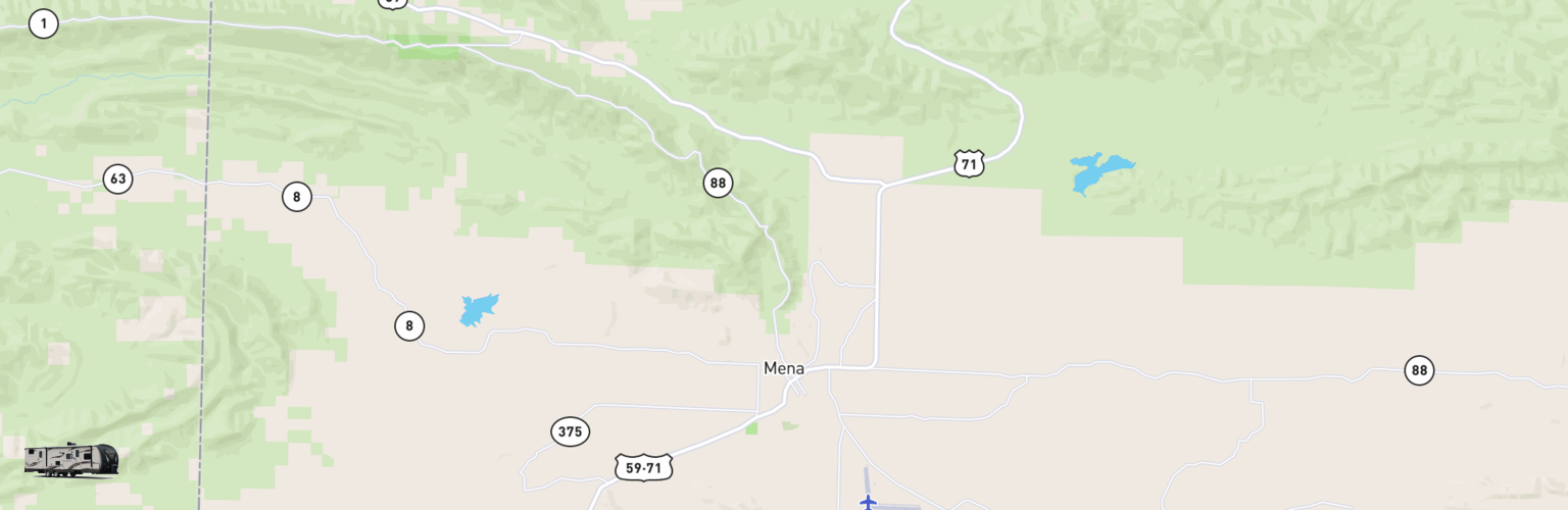 Travel Trailer Rentals Map Mena, AR