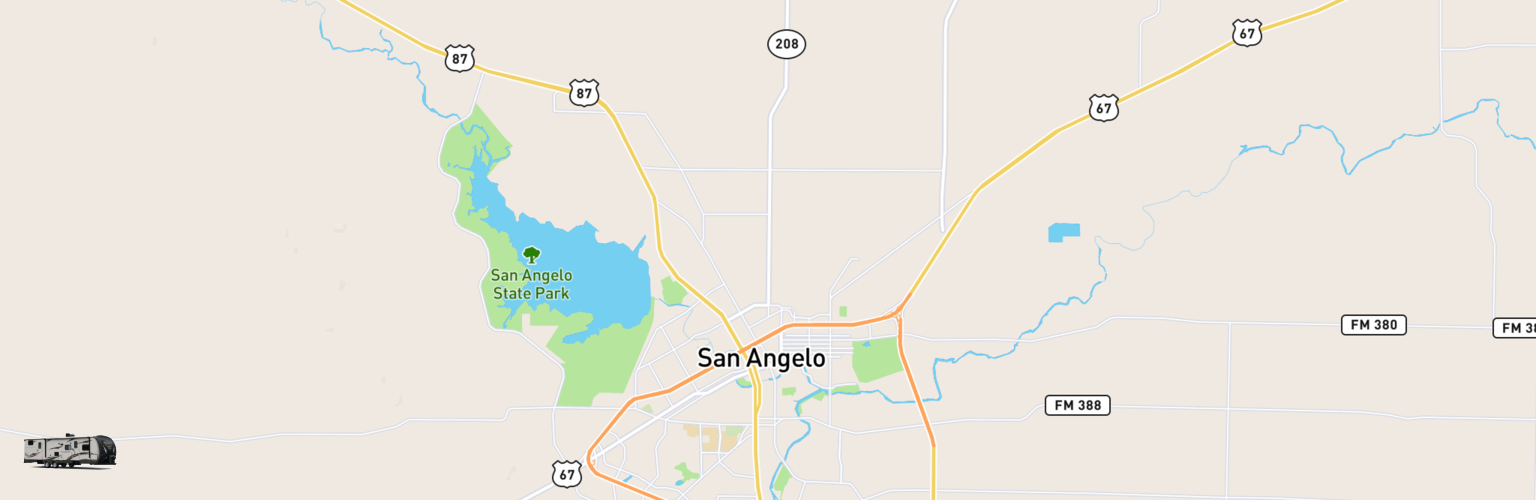 Travel Trailer Rentals Map San Angelo, TX