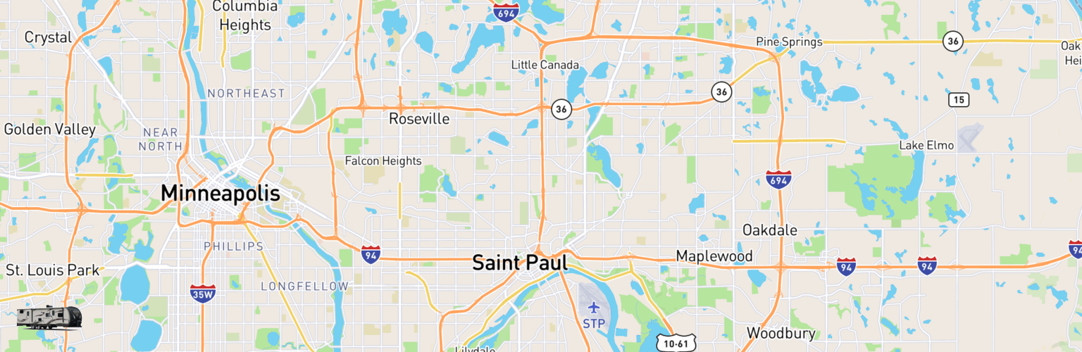 Travel Trailer Rentals Map St Paul, MN